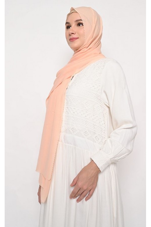 Pasmina Voal Gucci Lasercut Peach